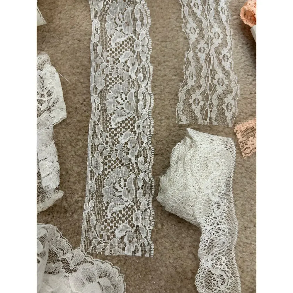Trim lace vintage assortment various widths and floral patterns